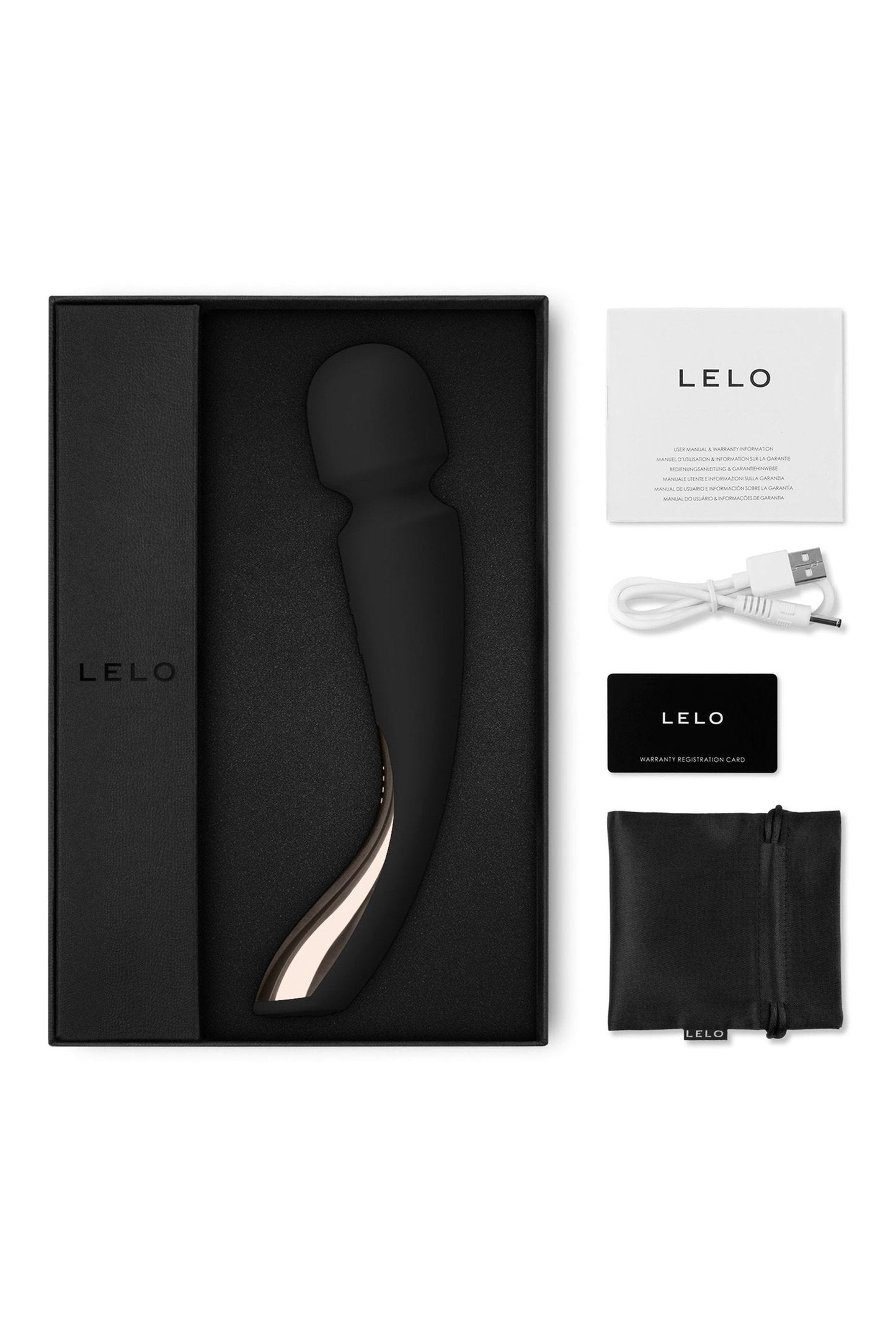 Lelo Smart Wand 2 Medium Black - Free Shipping