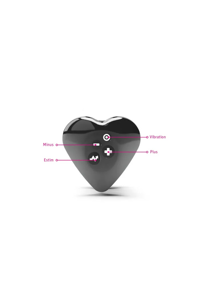 Mystim Heart's Desire eStim layonvibrator, Black