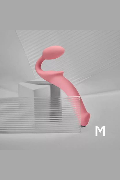 SEMI-REALISTIC BENDABLE STRAP-ON PINK - M