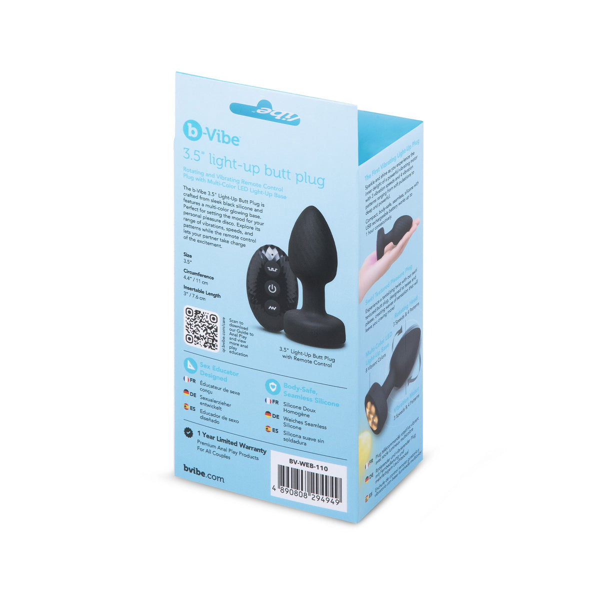 B-VIBE LIGHT UP BUTT PLUG