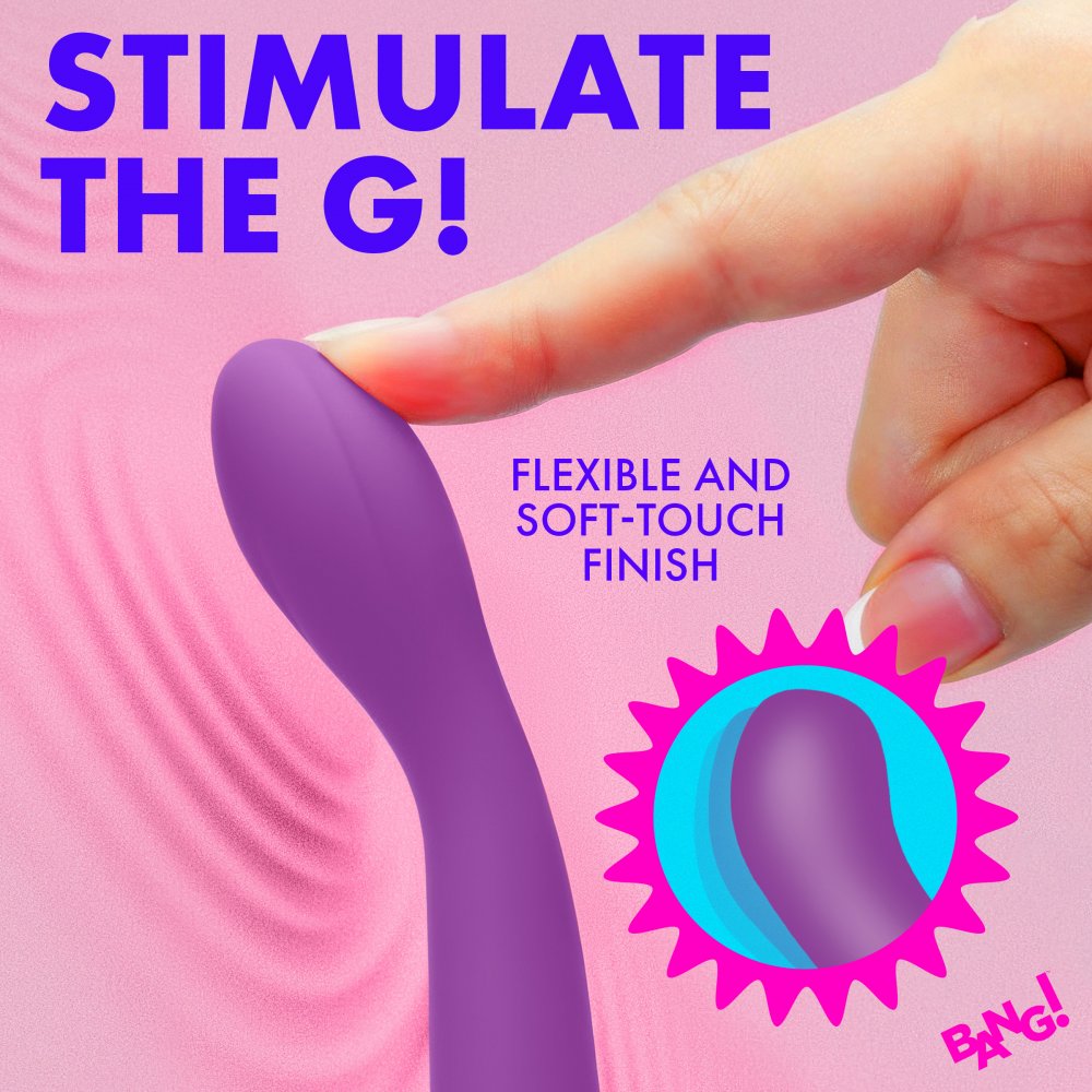 G-Spot Flexible Silicone Vibrator - Purple