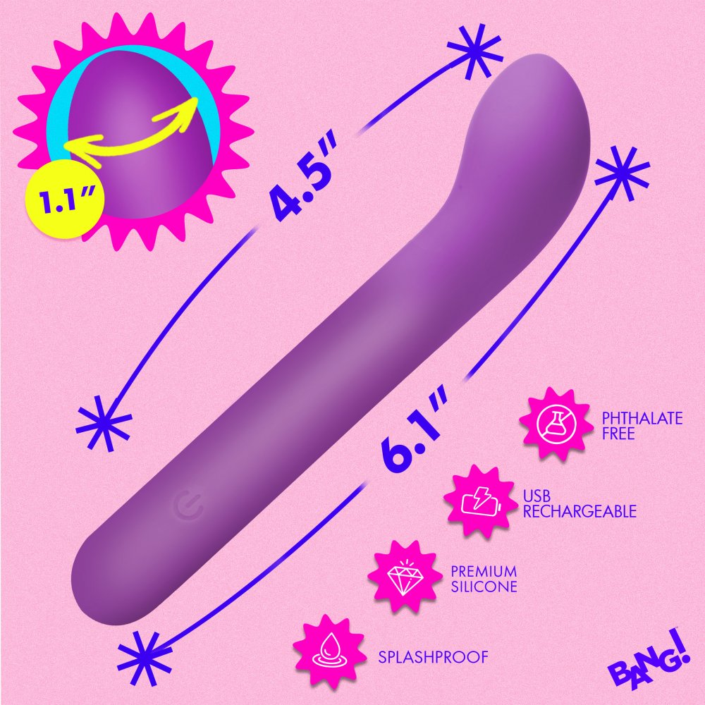 G-Spot Flexible Silicone Vibrator - Purple