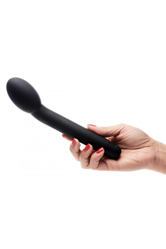 10X Silicone G-Spot Vibrator - Black - Free Shipping