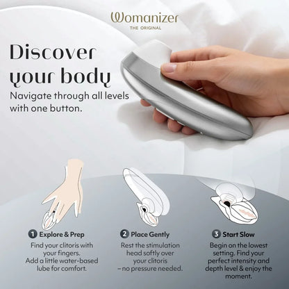 Womanizer Pro - Silver Grey - Sex Toy Clearance


