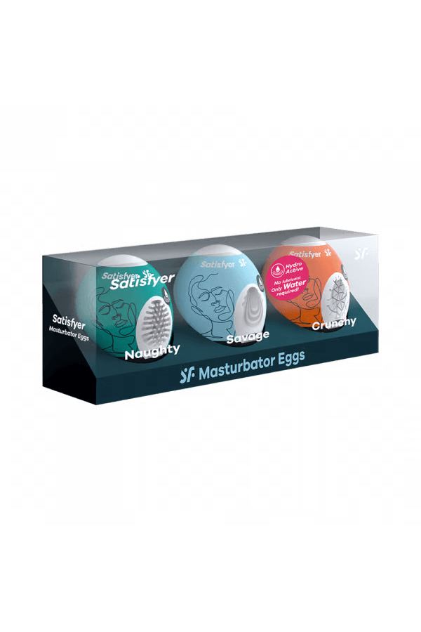 Masturbator Egg 3er Set (Naughty, Savage, Crunchy) Assorted - Free Shipping