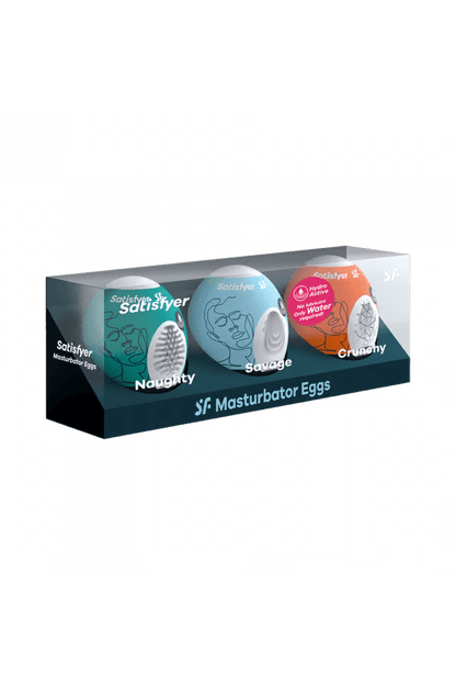 Masturbator Egg 3er Set (Naughty, Savage, Crunchy) Assorted - Free Shipping