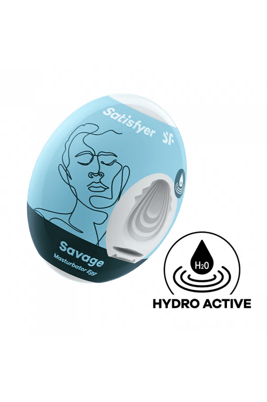 Masturbator Egg Single (Savage) Light Blue