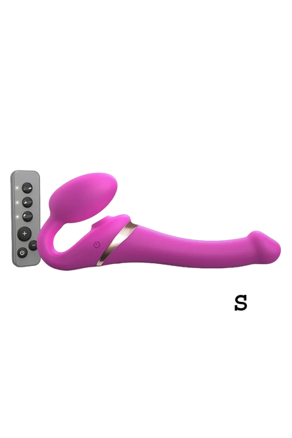 MULTI ORGASM BENDABLE STRAP-ON - S - FUCHSIA