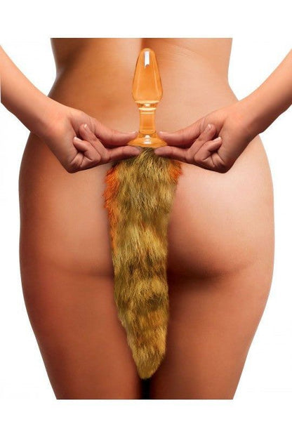 Fox Tail Glass Anal Plug freeshipping - ToysZone.ca