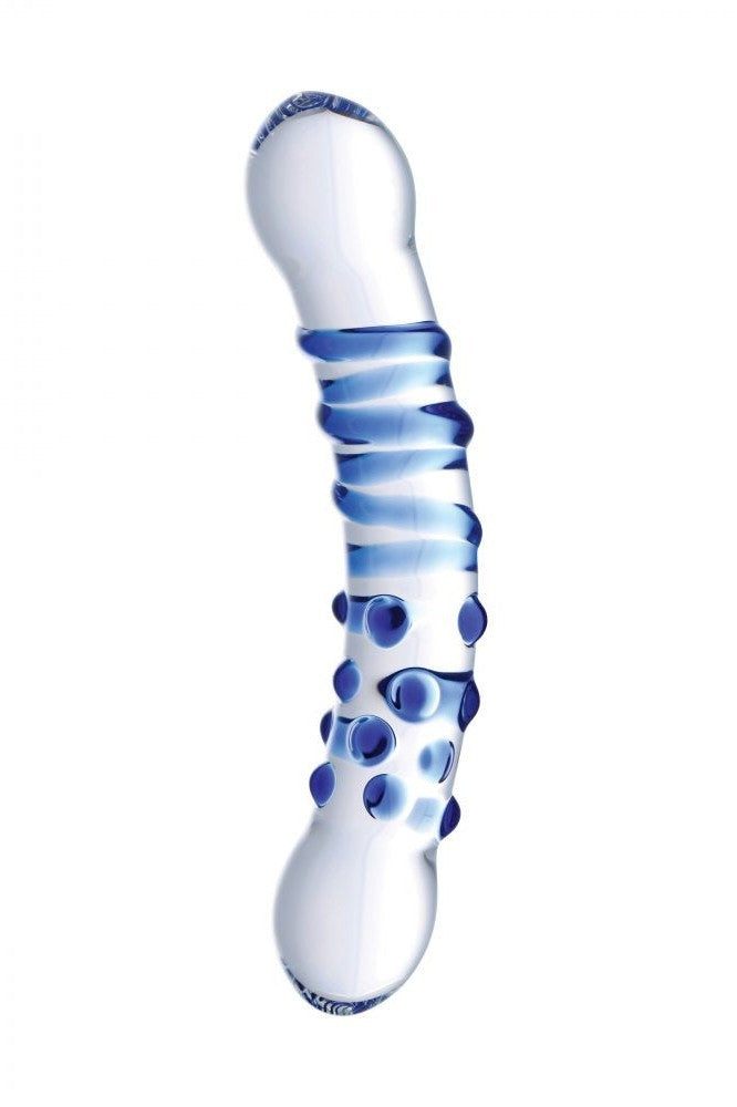 Blu Dual Ended Glass Dildo freeshipping - ToysZone.ca