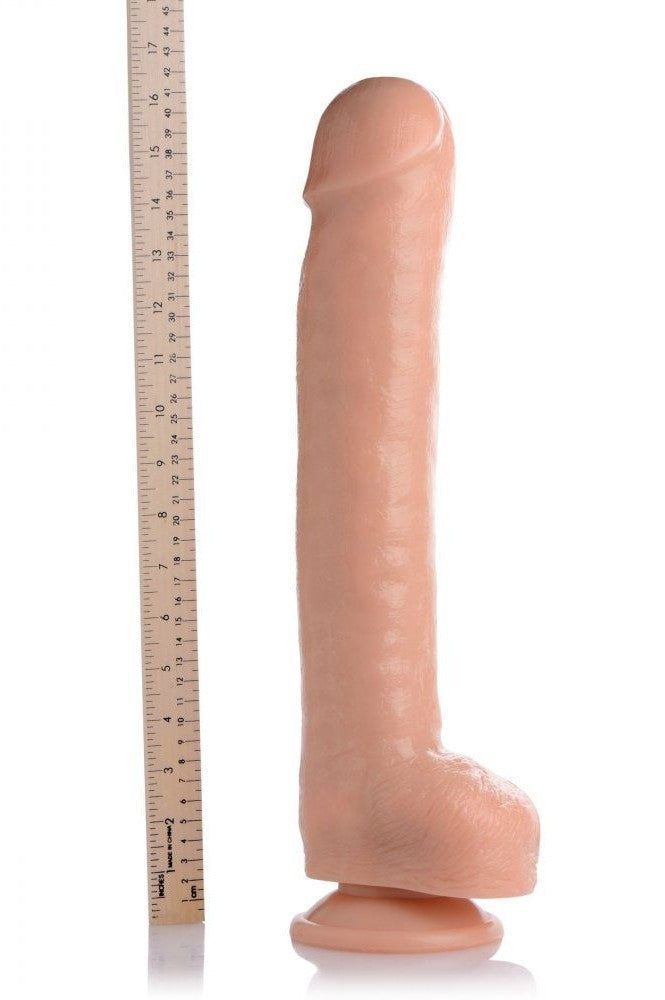 The Destroyer 16.5 Inch Dildo Flesh free shipping - ToysZone.ca