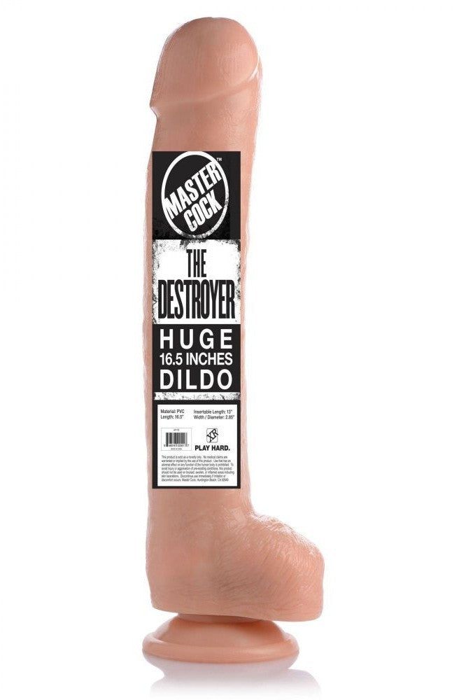 The Destroyer 16.5 Inch Dildo Flesh free shipping - ToysZone.ca