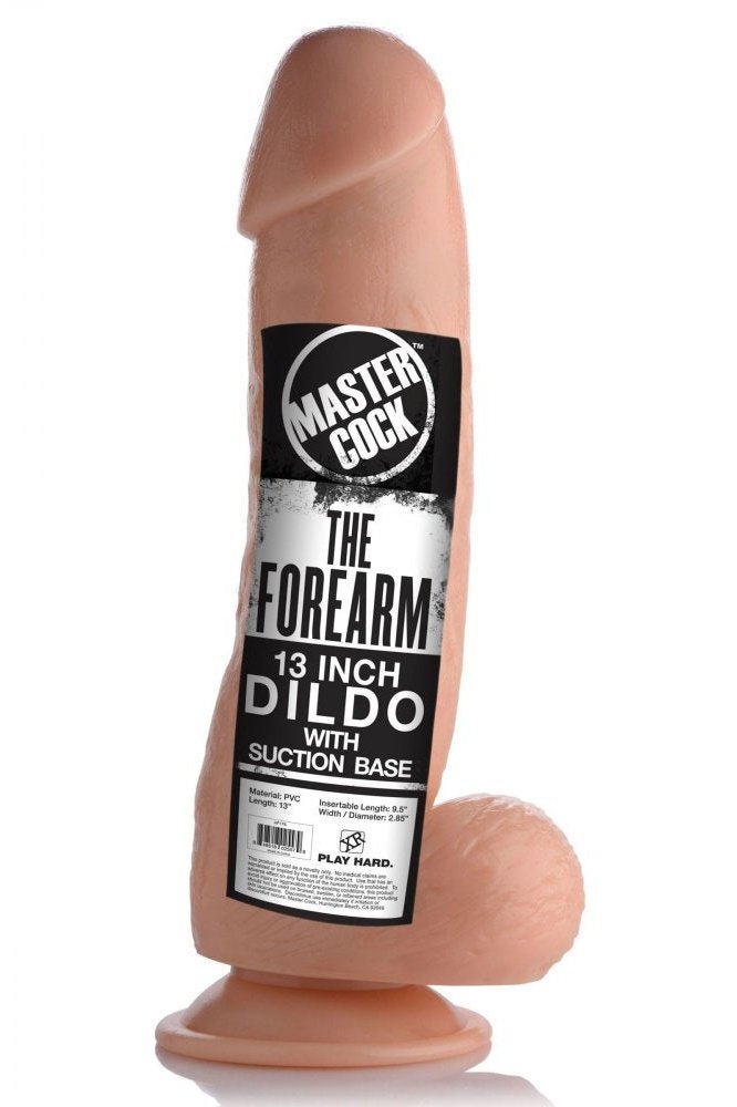 The Forearm 13 Inch Dildo with Suction Base Flesh Free Shipping