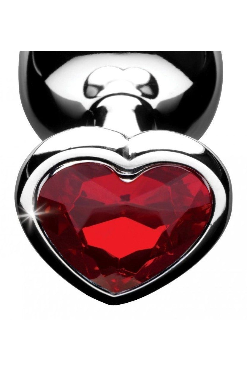 Red Heart Gem Anal Plug- Small free shipping - ToysZone.ca