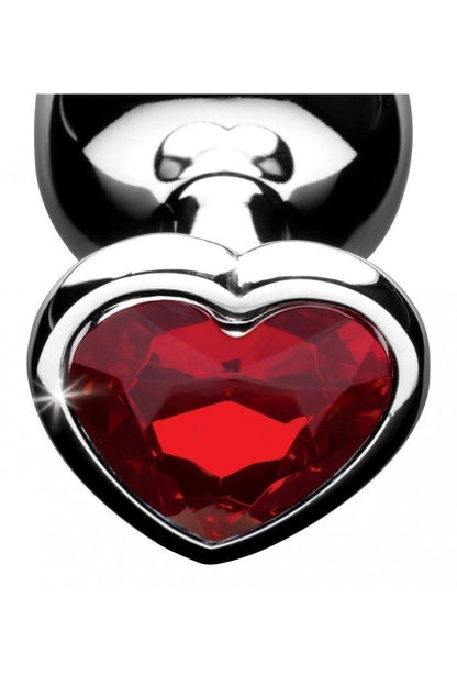 Red Heart Gem Anal Plug- Small free shipping - ToysZone.ca
