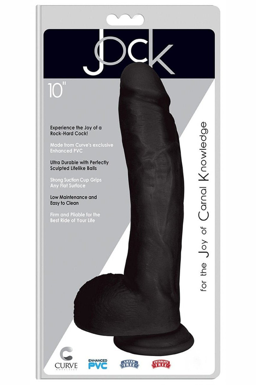 JOCK 10 Inch Dong with Balls Black Free Shipping