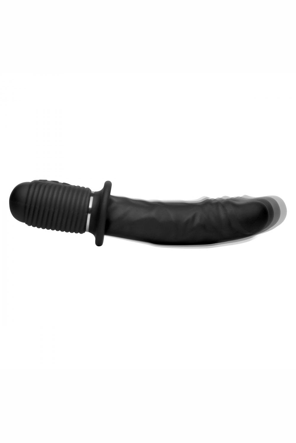 Power Pounder Vibrating and Thrusting Silicone Dildo - Black Free Shipping