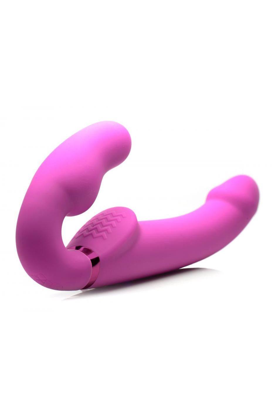 Worlds First Remote Control Inflatable Vibrating Silicone Ergo Fit Strapless Strap-On freeshipping - ToysZone.ca