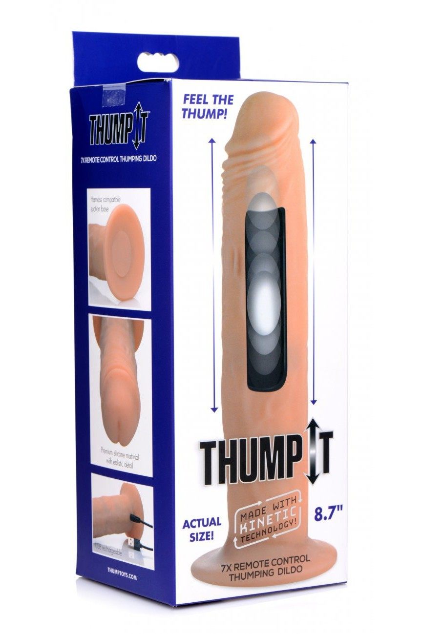 Kinetic Thumping 7X Remote Control Dildo - Large freeshipping - ToysZone.ca