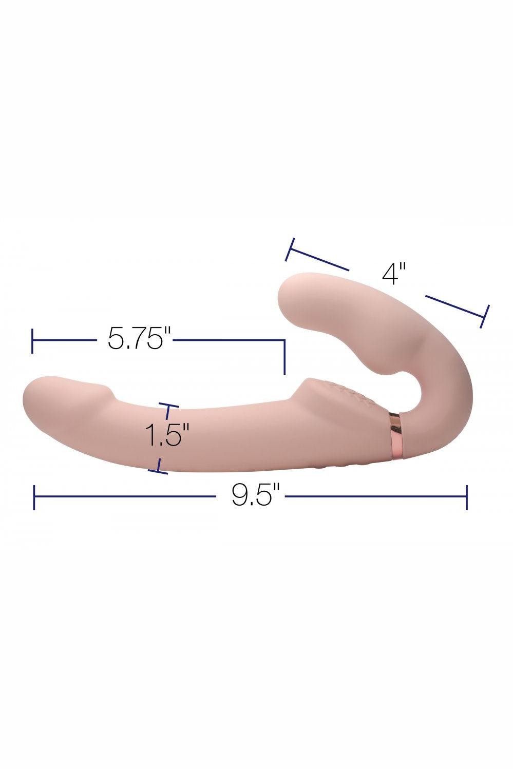 Remote Control Inflatable Vibrating Silicone Ergo Fit Strapless Strap-On free shipping - ToysZone.ca