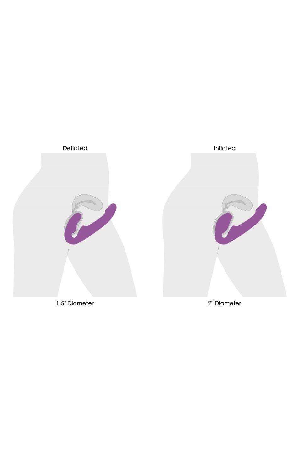 10X Remote Control Inflatable and Vibrating Strapless Strap-on - Purple free shipping - ToysZone.ca