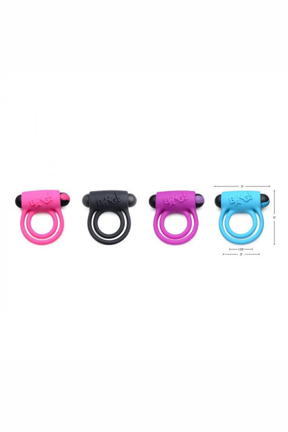 Remote Control 28X Vibrating Cock Ring and Bullet - Purple free shipping - ToysZone.ca
