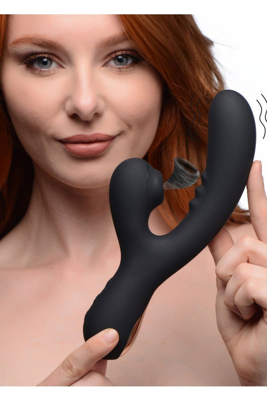 8X Silicone Suction Rabbit - Black freeshipping - ToysZone.ca