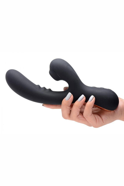 8X Silicone Suction Rabbit - Black freeshipping - ToysZone.ca