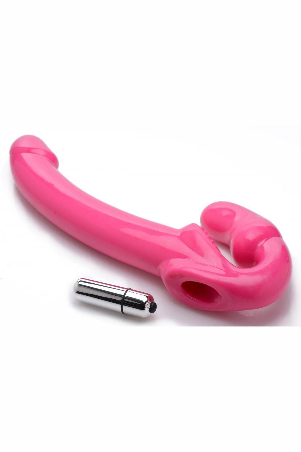 7X Revolver Slim 8 inch Vibrating Strapless Strap-on freeshipping - ToysZone.ca