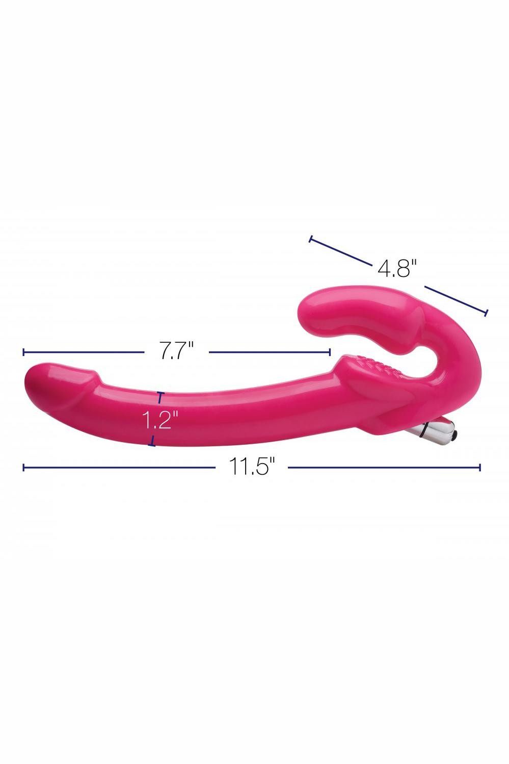 7X Revolver Slim 8 inch Vibrating Strapless Strap-on freeshipping - ToysZone.ca