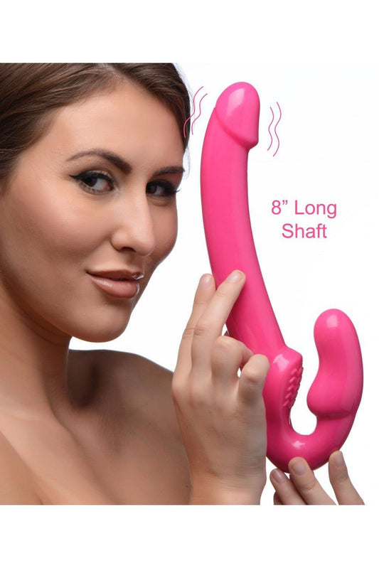 7X Revolver Slim 8 inch Vibrating Strapless Strap-on freeshipping - ToysZone.ca