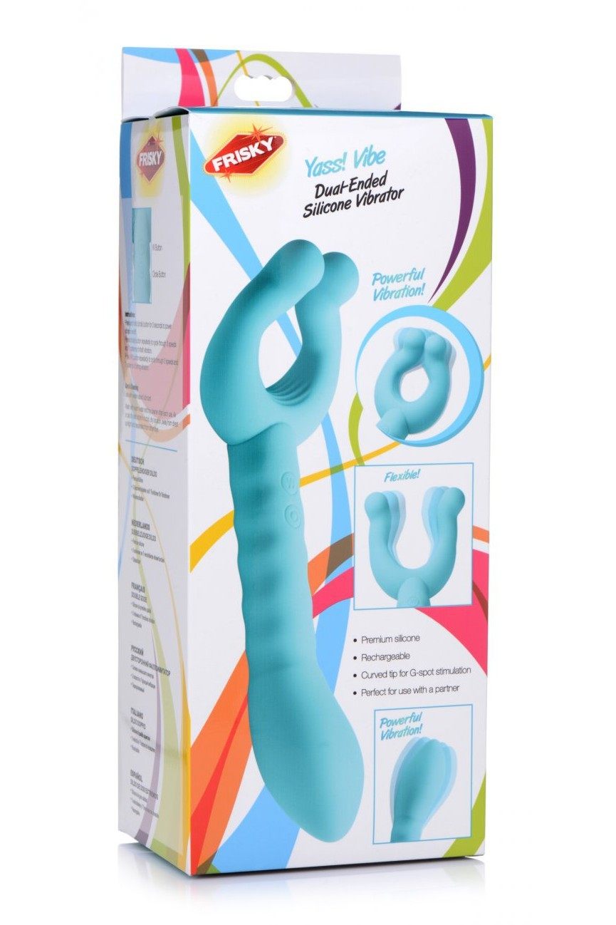 Yass! Vibe Dual-Ended Silicone Vibrator freeshipping - ToysZone.ca