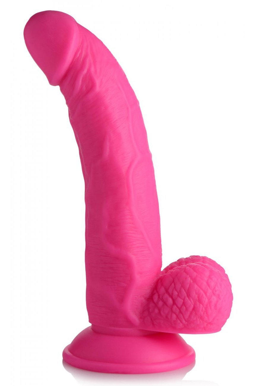 7.5 Inch Dildo with Balls - Pink Free Shipping