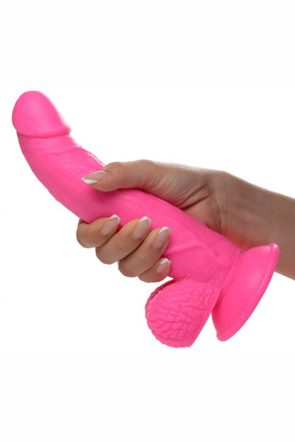 7.5 Inch Dildo with Balls - Pink Free Shipping