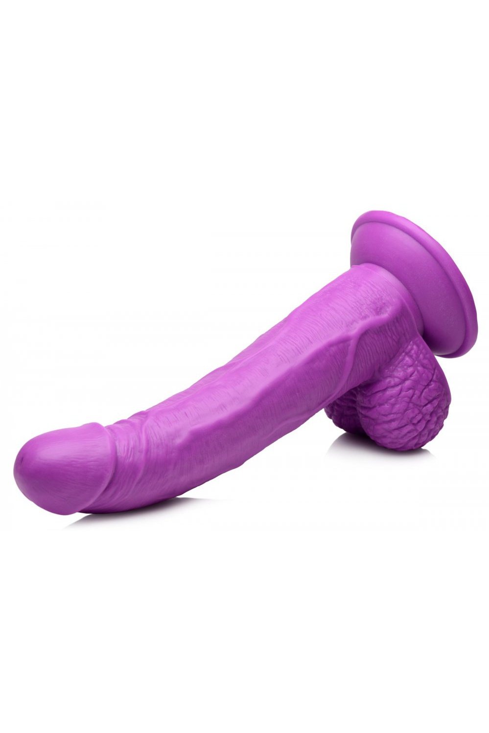 7.5 Inch Dildo with Balls - Purple Free Shipping