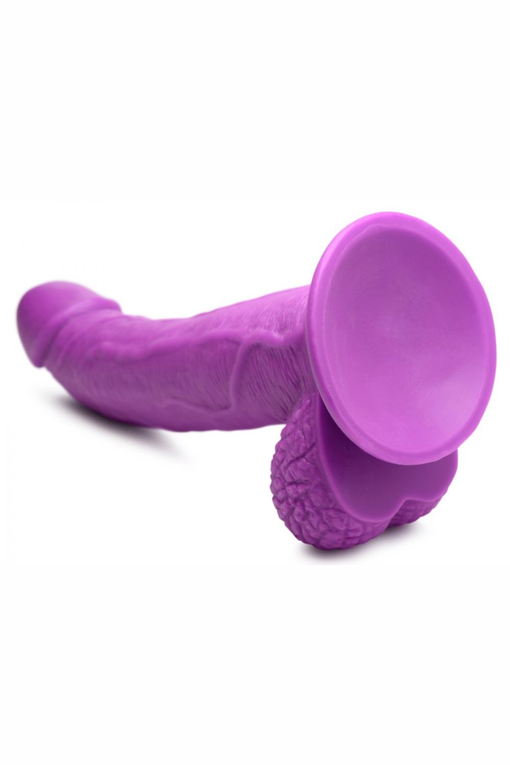 7.5 Inch Dildo with Balls - Purple Free Shipping