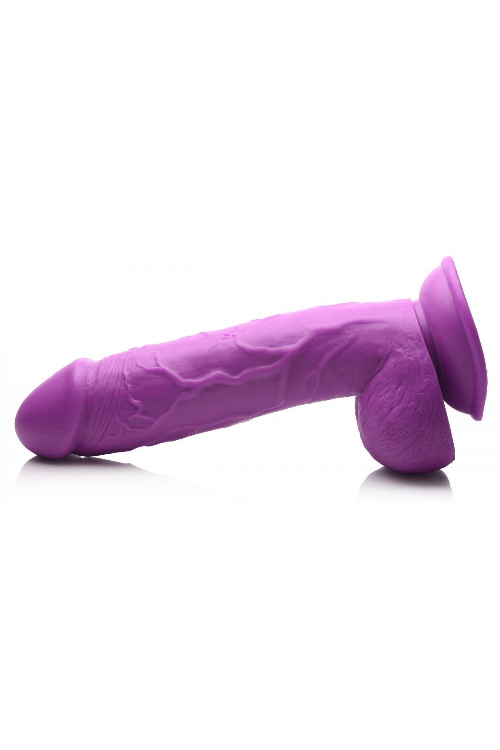 8.25 Inch Dildo with Balls - Purple Free Shipping