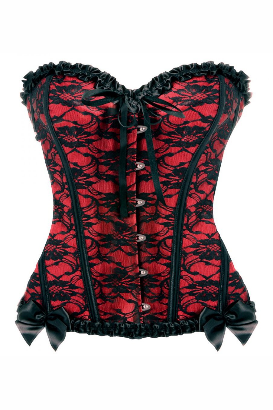 Scarlet Seduction Lace-up Corset and Thong - Large Free Shipping