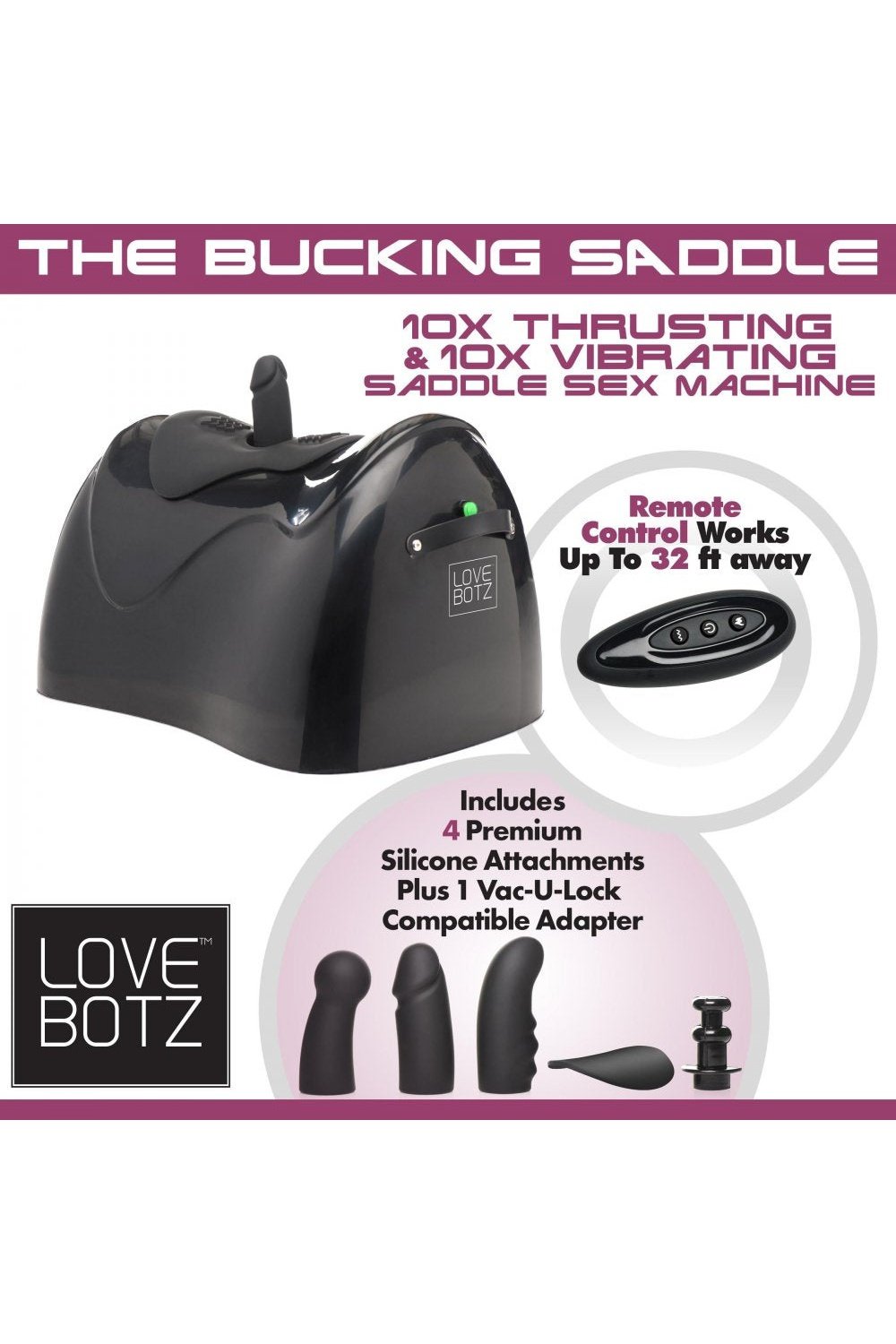 The Bucking Saddle 10X Thrusting and Vibrating Saddle Sex Machine –  ToysZone.ca