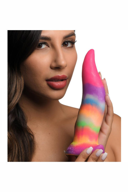 Unicorn Kiss Unicorn Tongue Glow-in-the-Dark Silicone Dildo Free Shipping