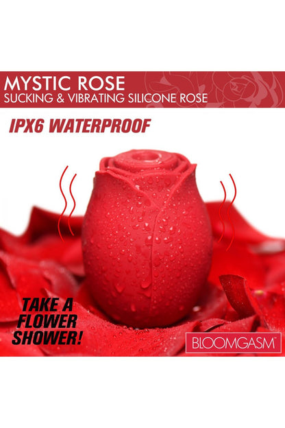 Mystic Rose Sucking and Vibrating Silicone Rose Free Shipping