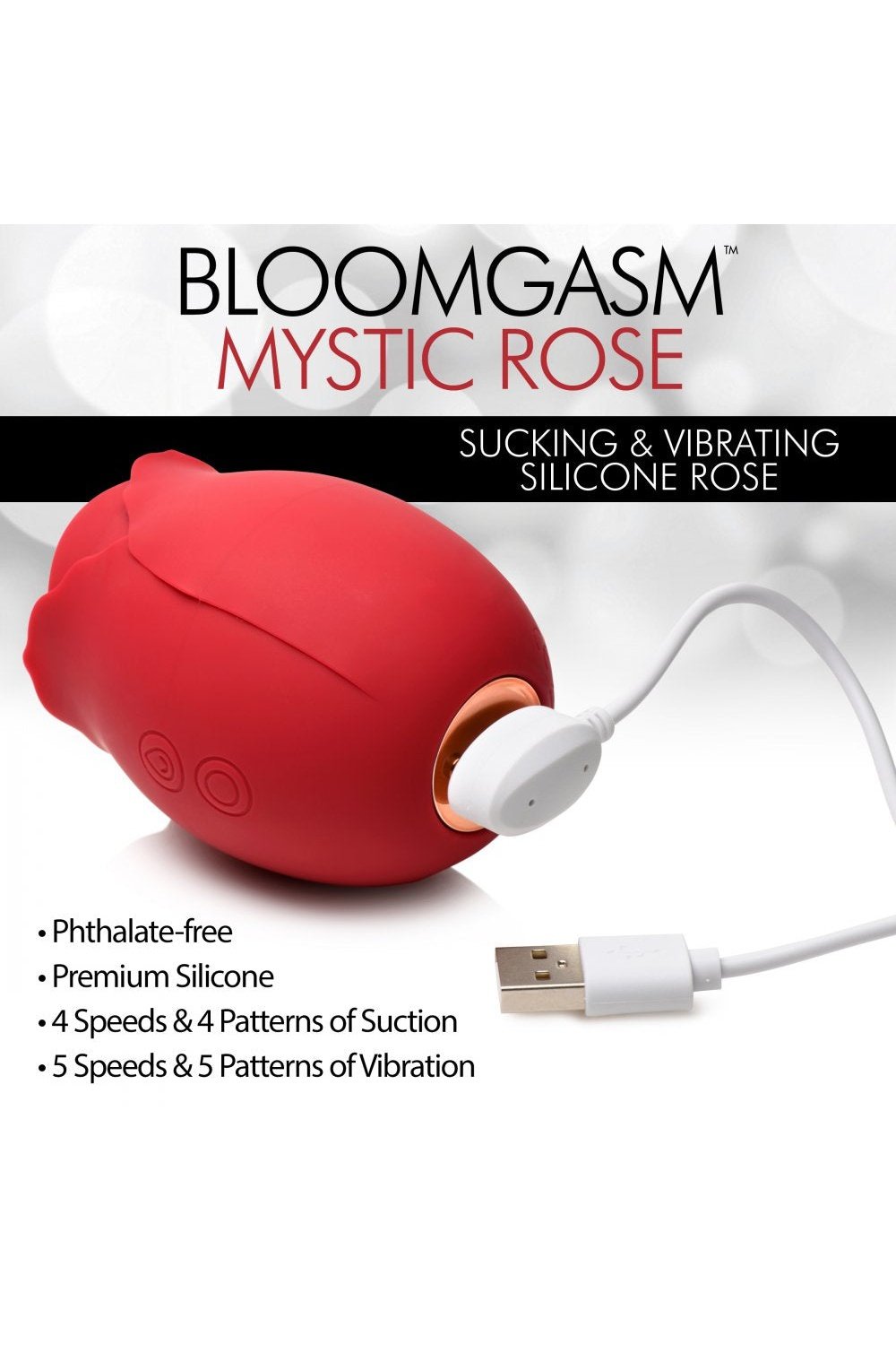 Mystic Rose Sucking and Vibrating Silicone Rose Free Shipping