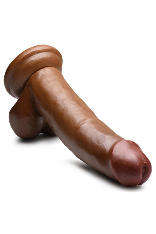 JOCK 8 Inch Dong with Balls Brown Free Shipping