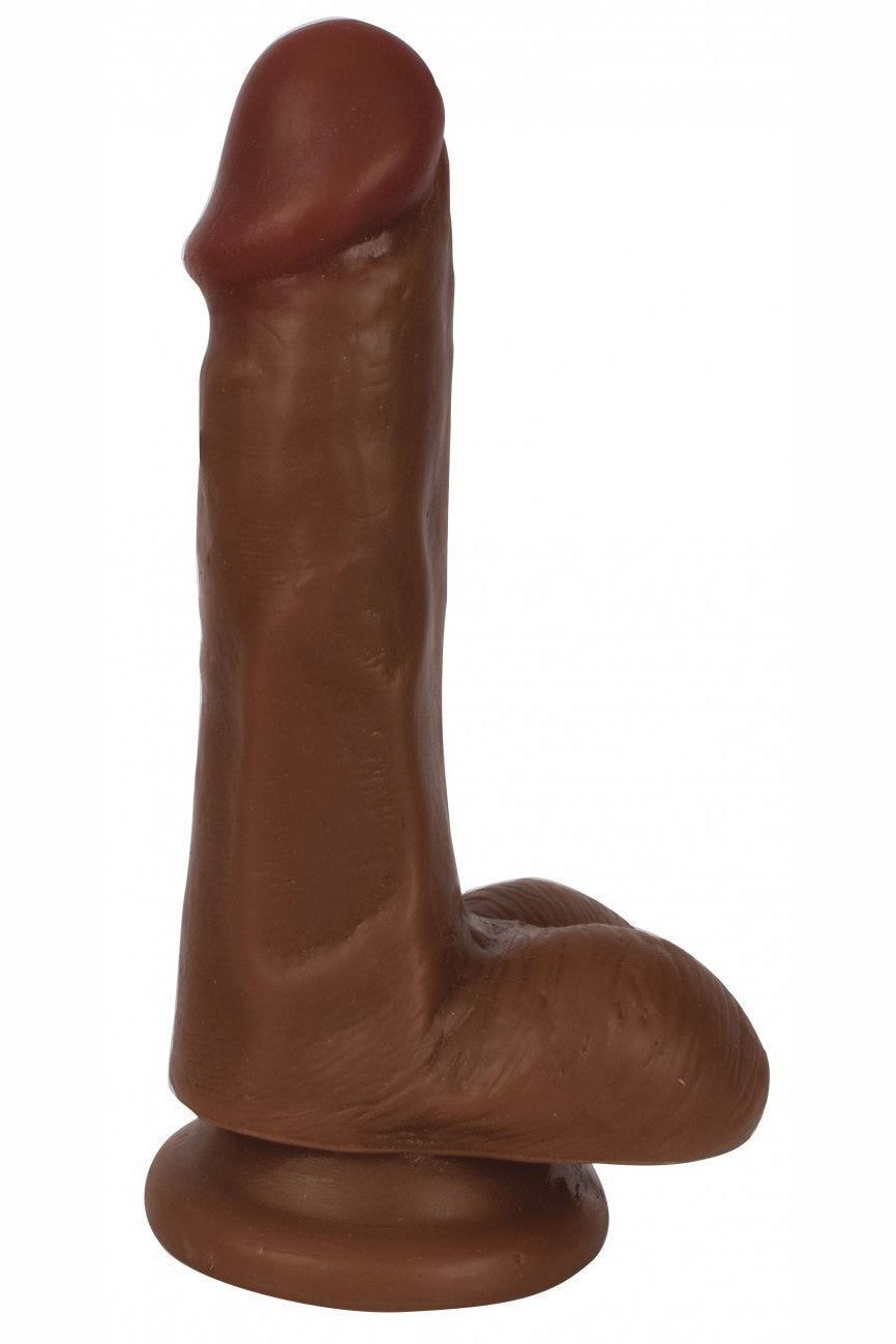6 Inch Slim Dildo with Balls - Medium freeshipping - ToysZone.ca